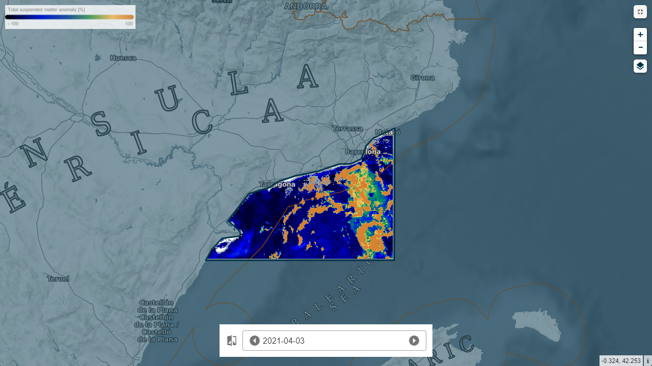 Barcelona - Total Suspended Matter, Water Quality Regional Maps 